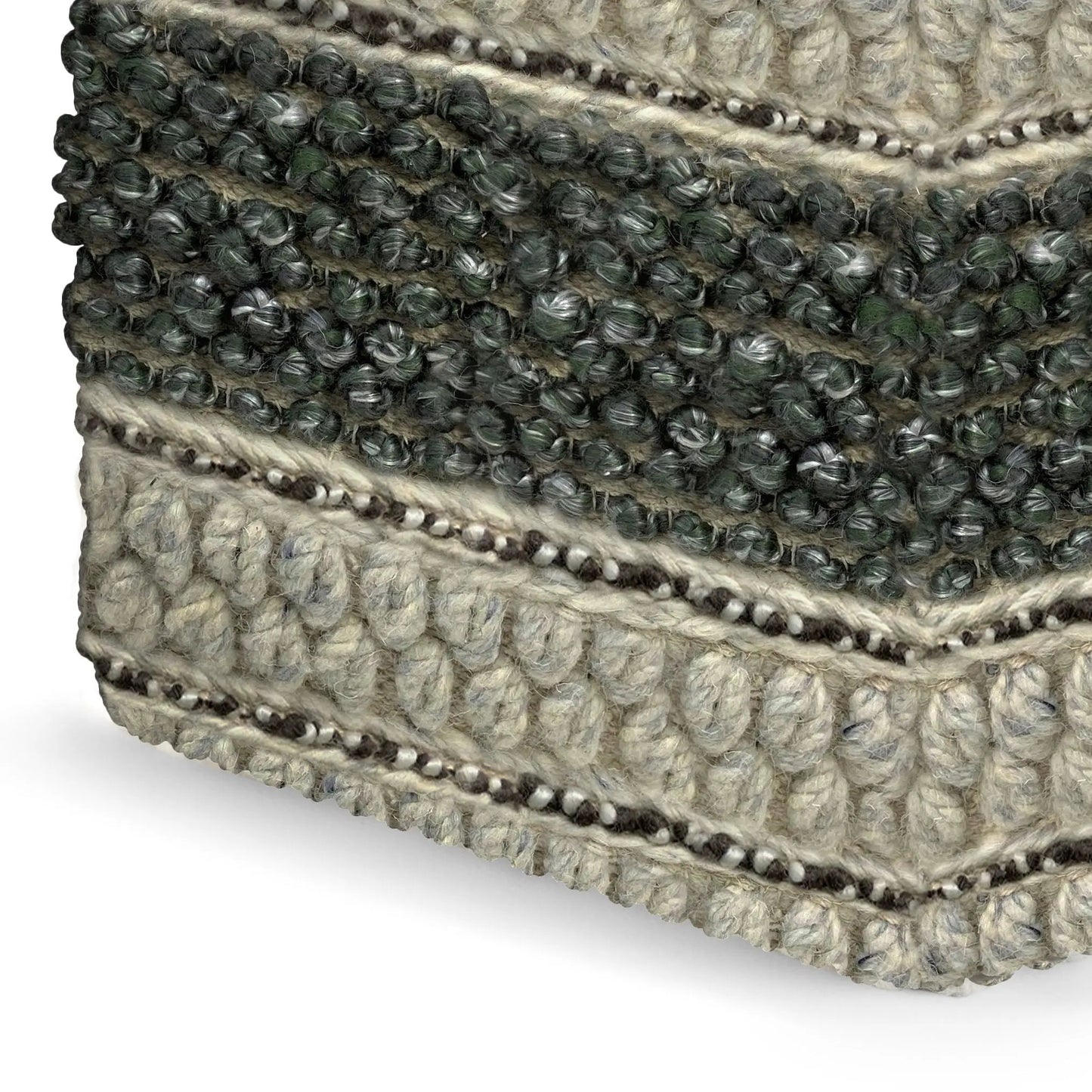 Grady Handcrafted Square Pouf for Living Room