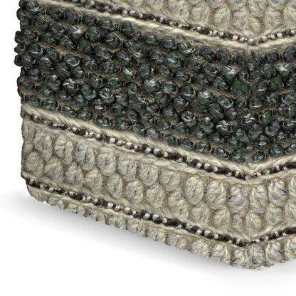 Grady Handcrafted Square Pouf for Living Room