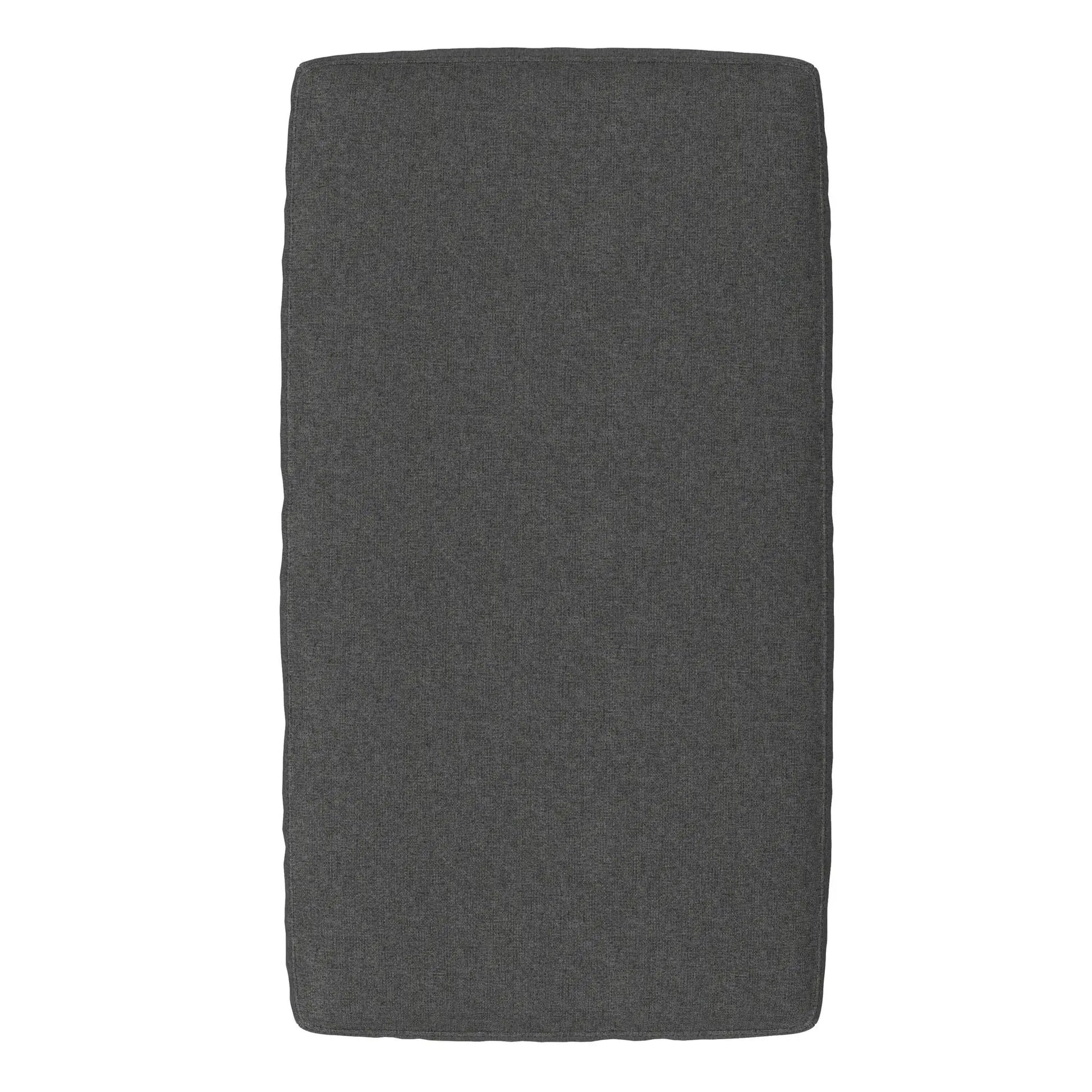 Ava - Versatile Mid Century Ottoman, dark charcoal gray fabric upholstery, single ottoman on Tampa Home & Garden Store