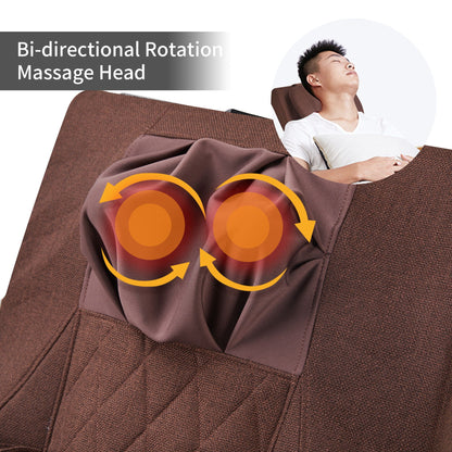 Massage Rocking Chair with Air Pressure & Cushion - Brown fabric by HouseOfZazla rockers on Tampa Home & Garden Store