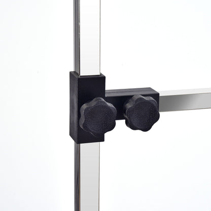 Professional dog grooming table stand with chrome post and black base on Tampa Home & Garden Store