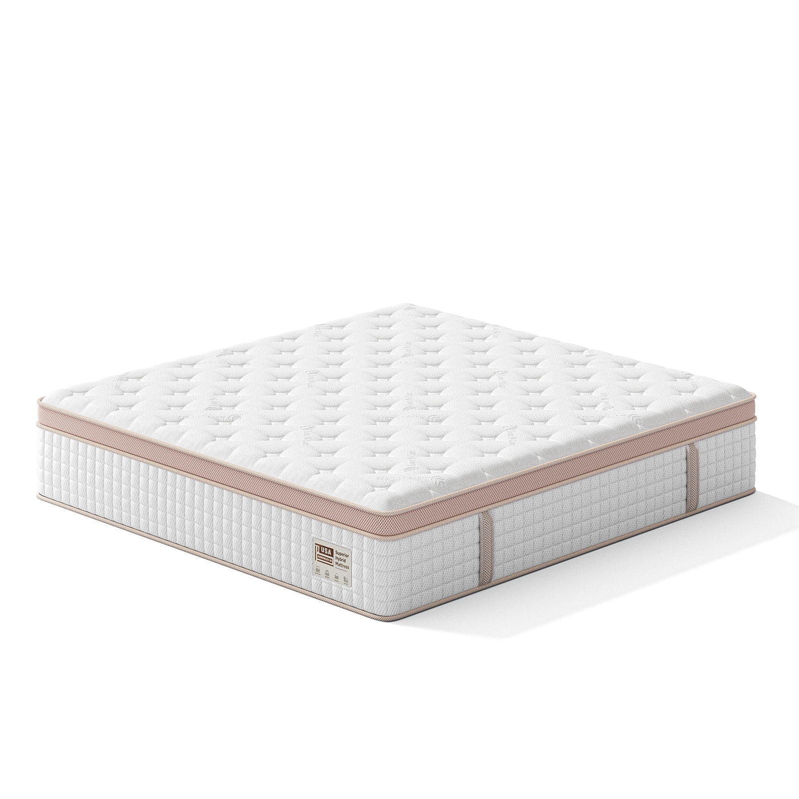 HouseOfZazla 14-in king size firm hybrid mattress with gel memory foam and pocket springs on Tampa Home & Garden Store