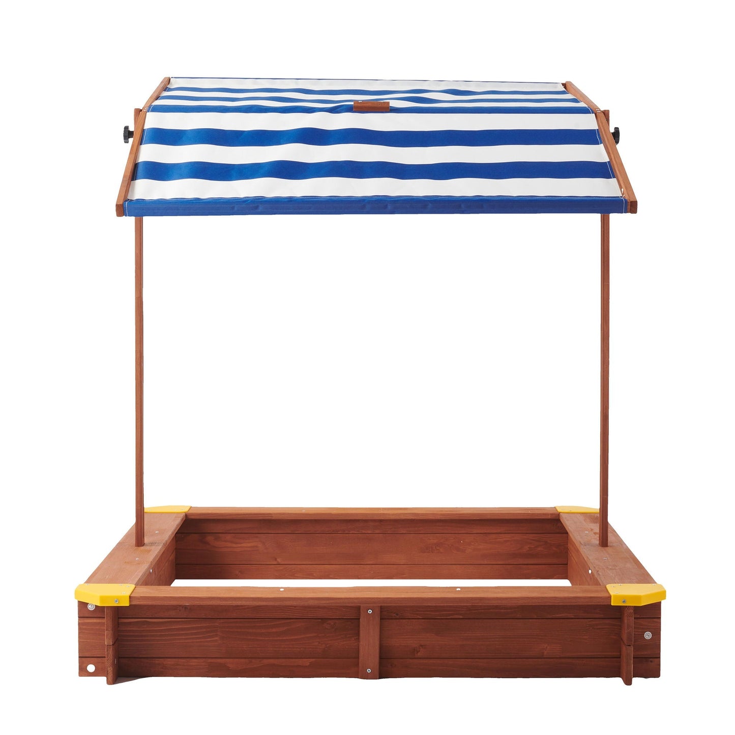 Large Outdoor Wooden Sandbox With Canopy