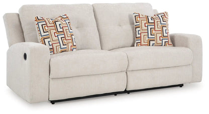 Danum 2 Seat Reclining Sofa beige fabric with 2 geometric pillows by Unique Piece Furniture on Tampa Home & Garden Store
