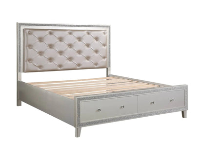 Sliverfluff Bed With LED Lighting and Headboard