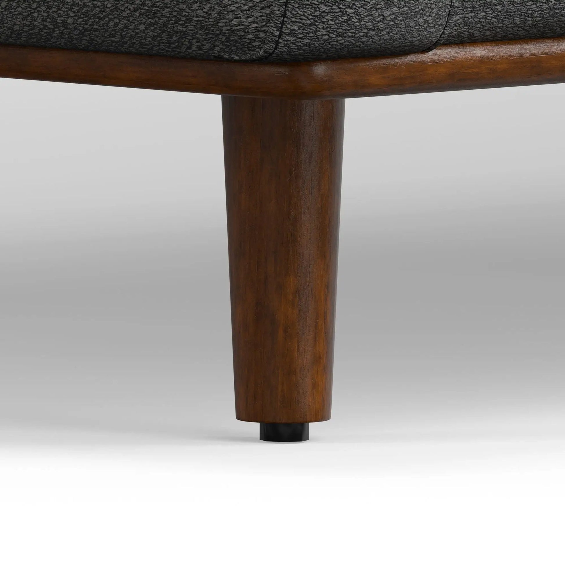 Morrison sofa and ottoman set wooden dark espresso leg with black textured upholstery on Tampa Home & Garden Store