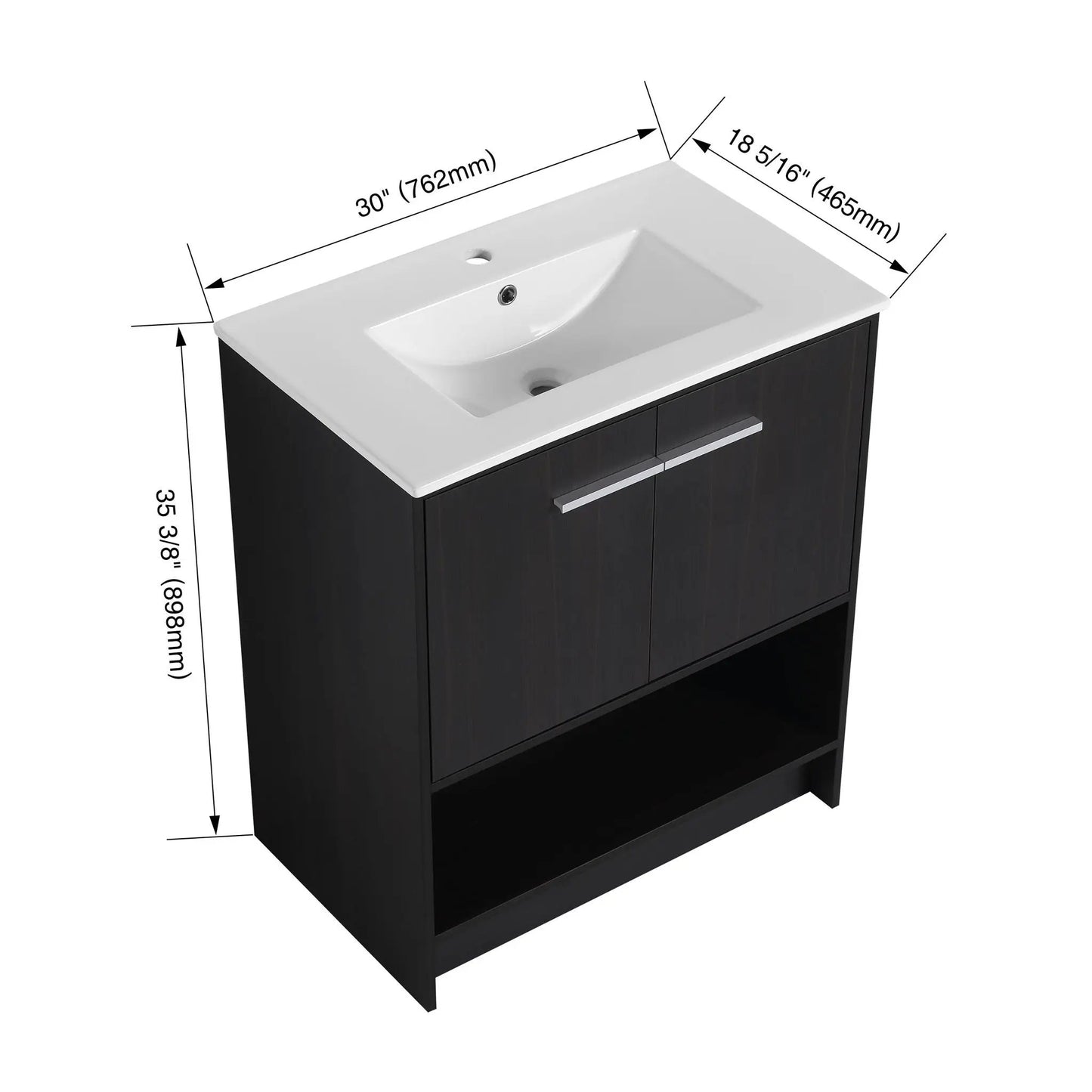 Modern Bathroom Vanity with Ceramic Sink