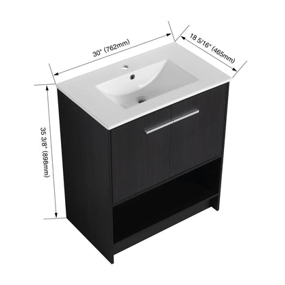 Modern Bathroom Vanity with Ceramic Sink