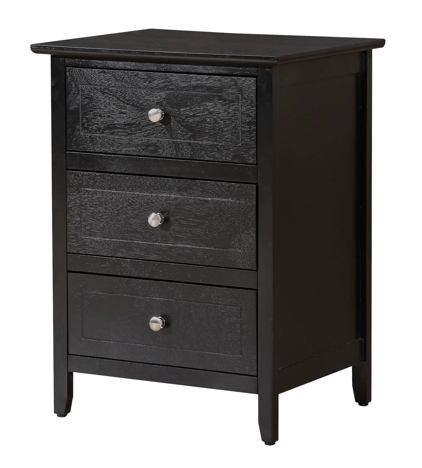 Daniel Nightstand With 3 Drawers In Wood Veneer