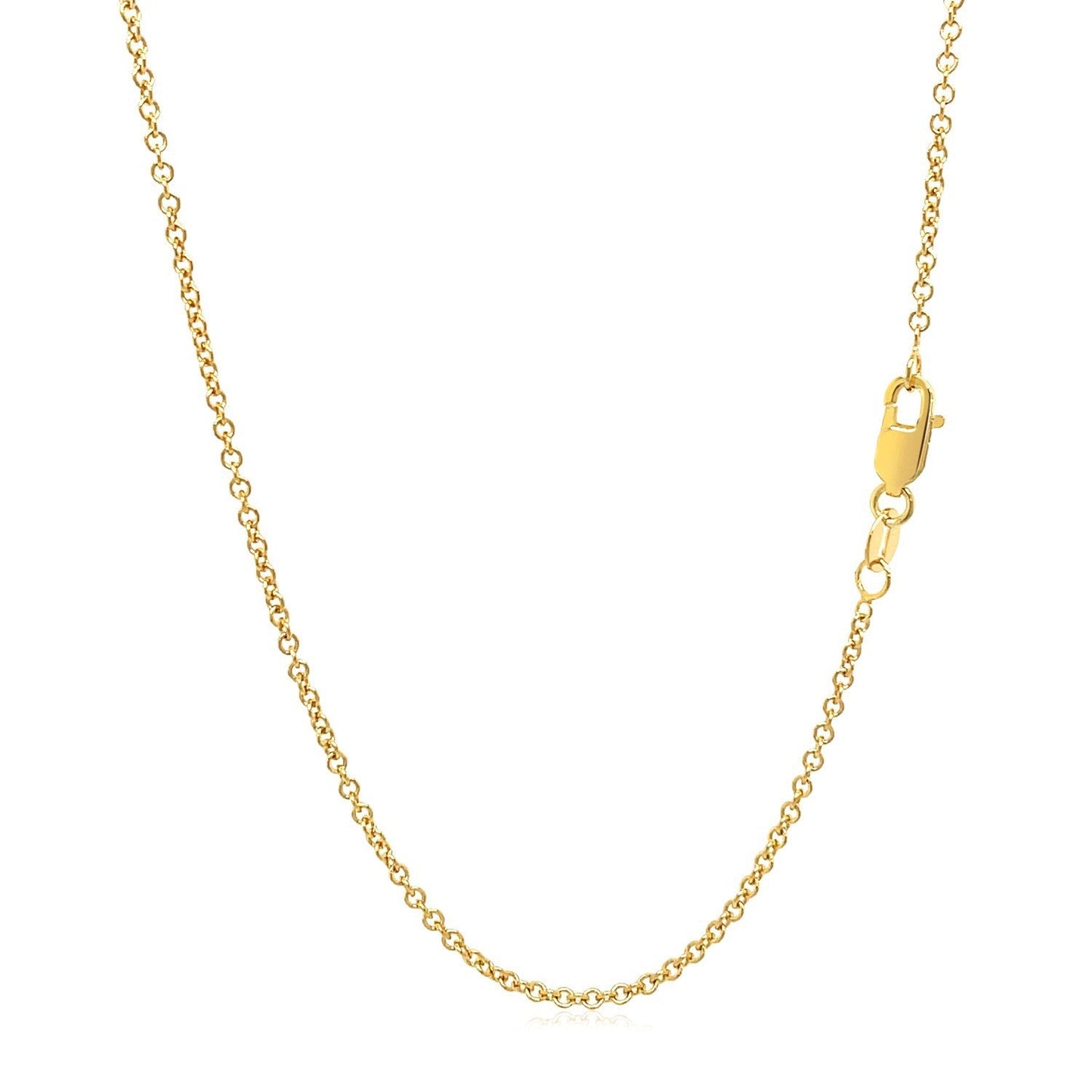 14k yellow gold round cable-link necklace 1.5mm with lobster clasp by Bids.com on Tampa Home & Garden Store