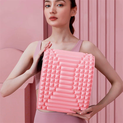 Back stretcher pillow pink with raised grid texture for neck and lumbar support Perfecsy on Tampa Home & Garden Store