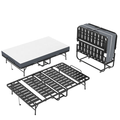 Wide Folding Rollaway Bed and Memory Foam