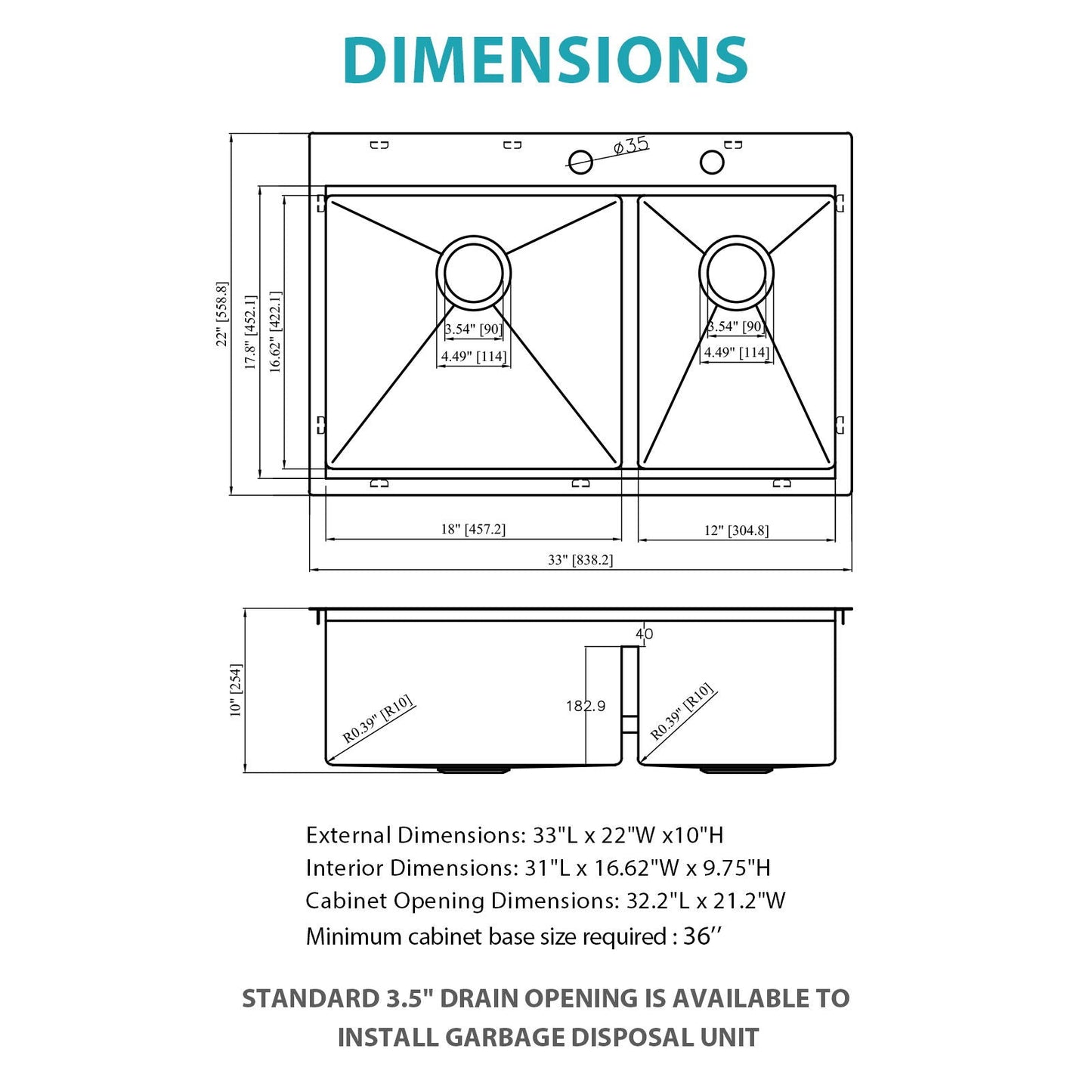 Topmount Double Bowl Kitchen Sink For Home
