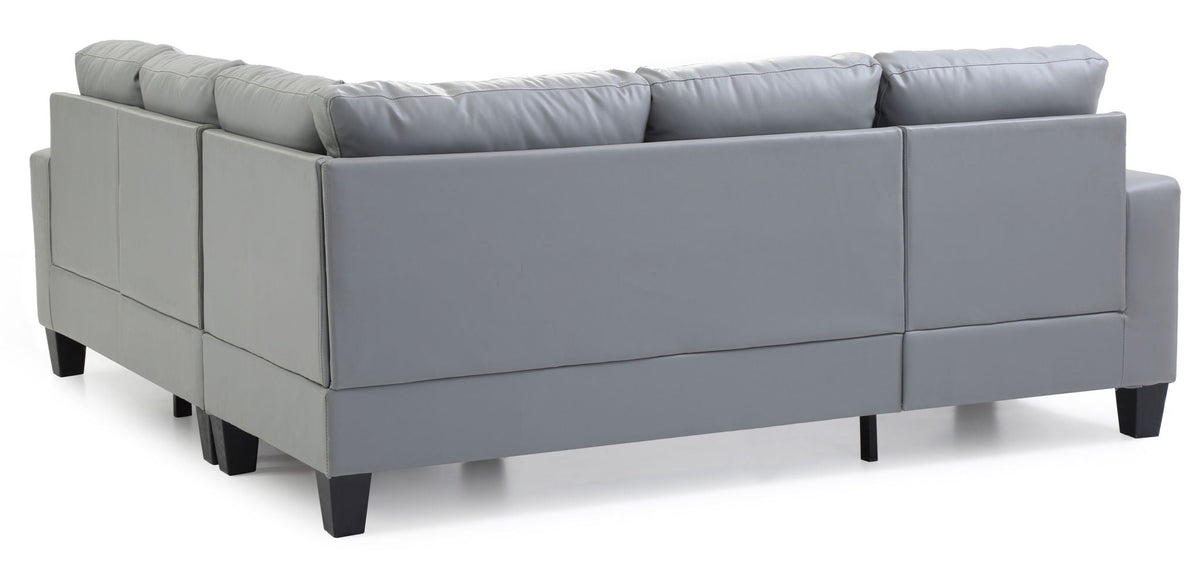 Newbury Sectional Sofa with Pocket Coil Cushions in blue gray upholstery by HouseOfZazla on Tampa Home & Garden Store