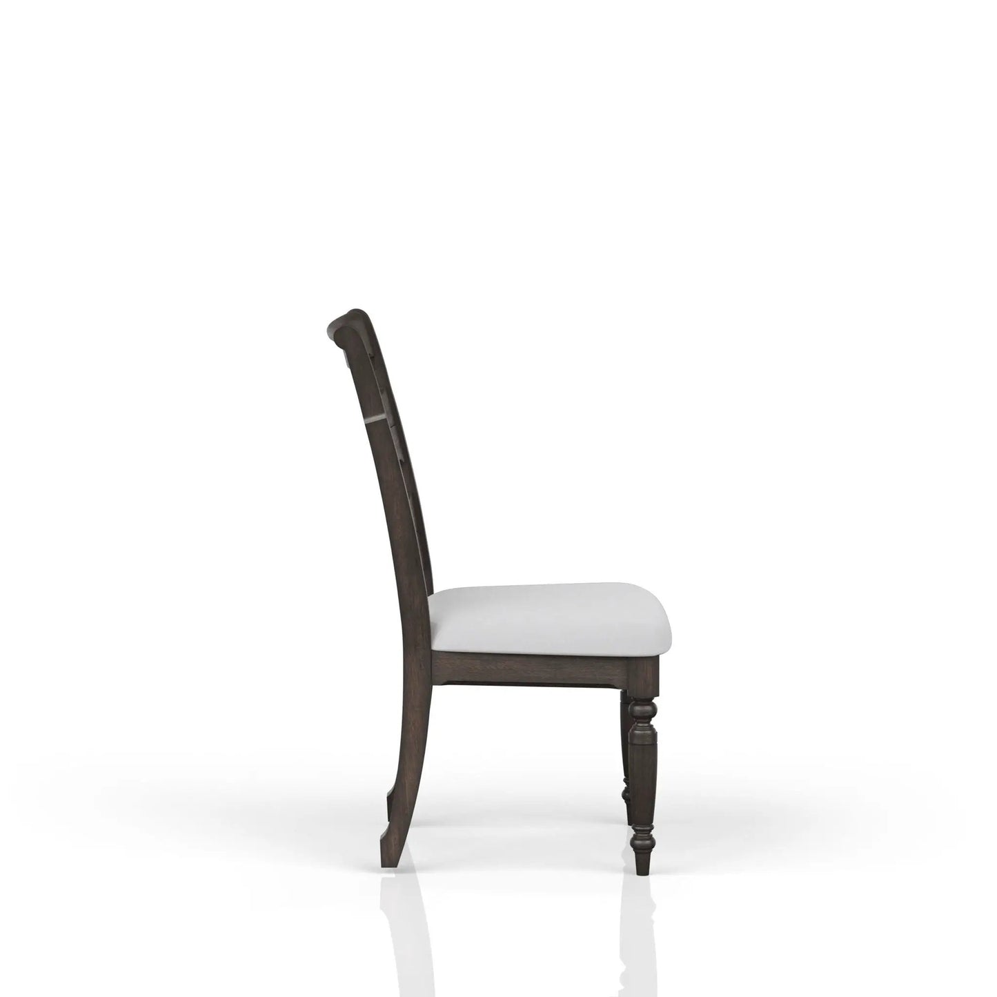 Upholstered Ladderback Side Chair Set of 2 Coffee