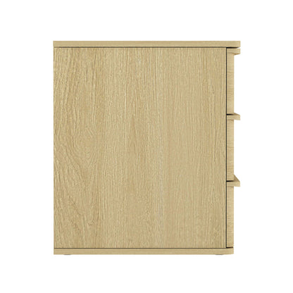 Oak Nightstand with Functional Storage - Three Drawers in natural oak, HouseOfZazla on Tampa Home & Garden Store