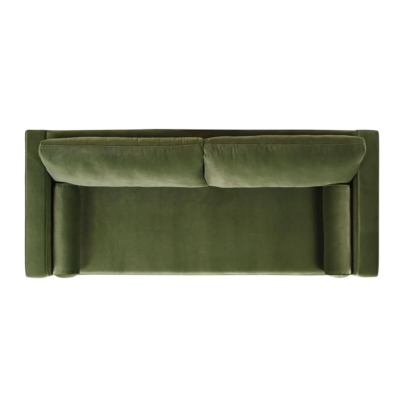 Nicholi Mid-Century Modern Sofa olive green velvet, stationary sofa by Unique Piece Furniture on Tampa Home & Garden Store