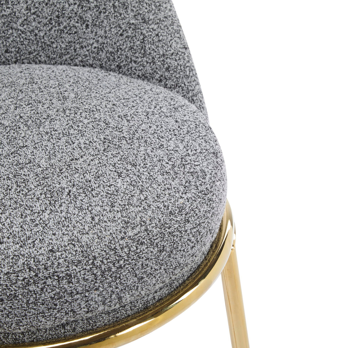 Celano upholstered barstools 2pk with gray fabric and gold base on Tampa Home & Garden Store on Tampa Home & Garden Store