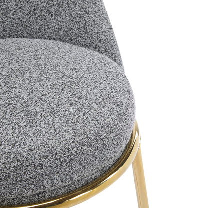 Celano upholstered barstools 2pk with gray fabric and gold base on Tampa Home & Garden Store on Tampa Home & Garden Store