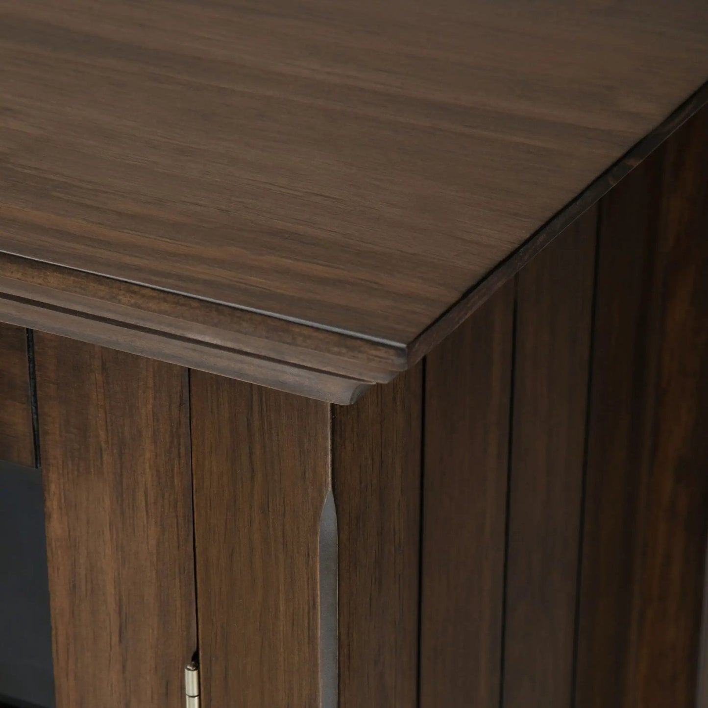Bedford Storage Media Cabinet with Glass Doors
