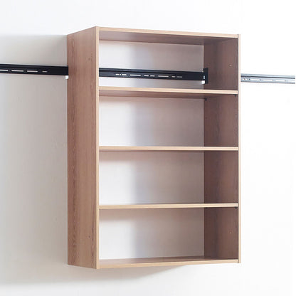 Wall mounted wood closet system by HouseOfZazla, light brown triple wardrobe with shelf on Tampa Home & Garden Store