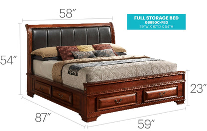 Lavita Storage Bed with dark hardwood frame and built-in storage drawers by HouseOfZazla on Tampa Home & Garden Store