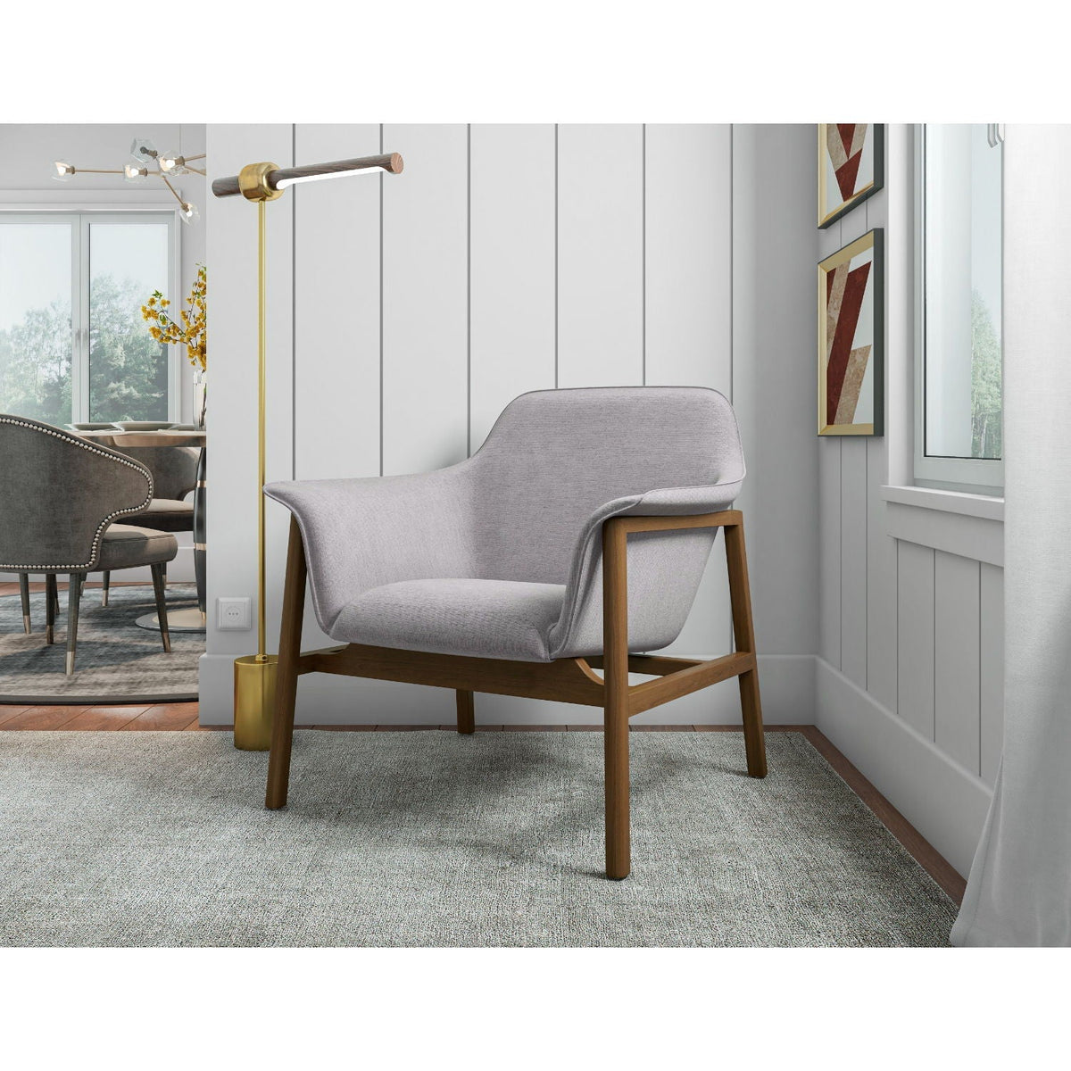 Miller Weave Chair With Wood Frame and Soft Seat