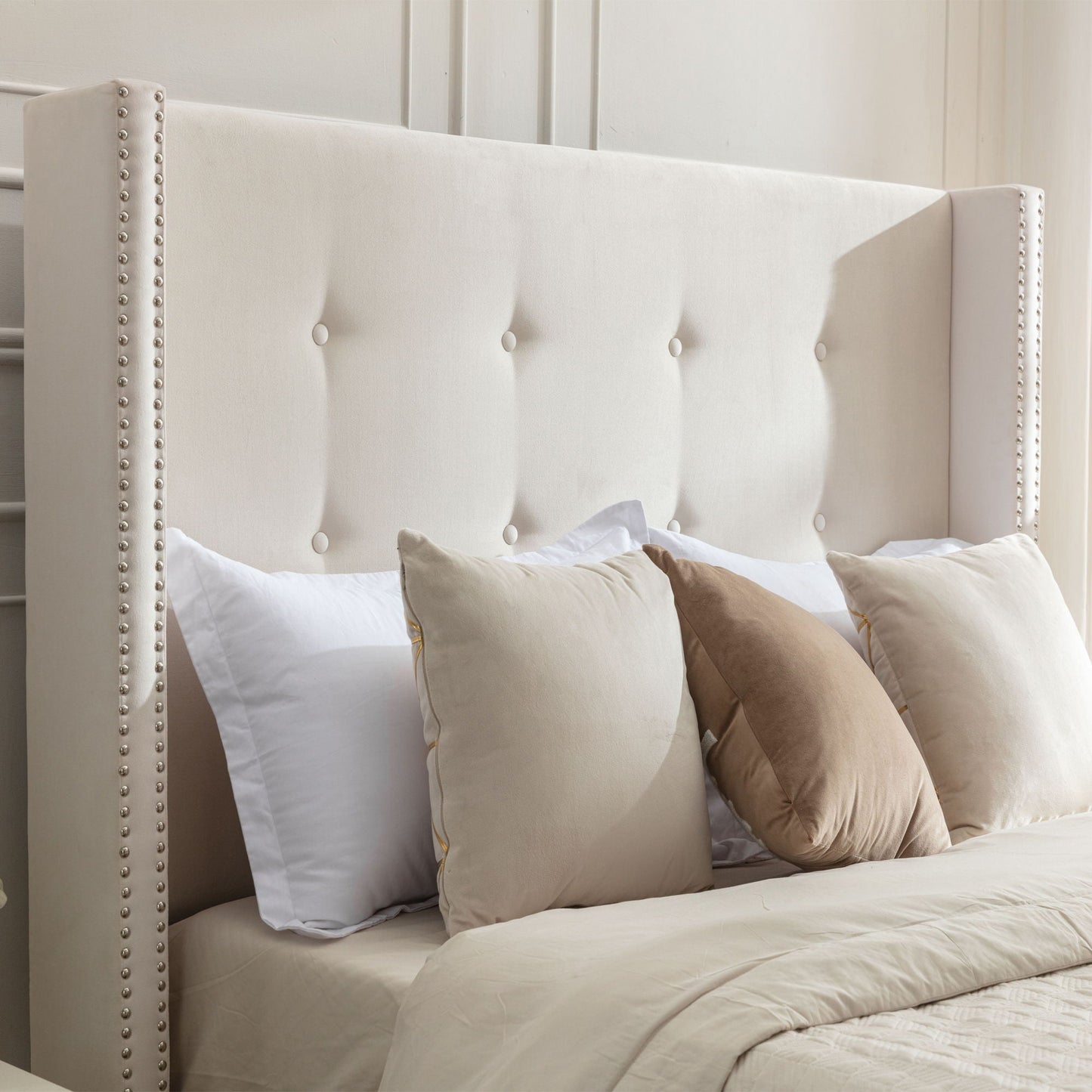 Peyton Upholstered Bed and a 54 Inch Headboard