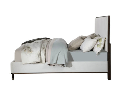 Carena Comfort Bed upholstered light gray fabric padded headboard Unique Piece Furniture on Tampa Home & Garden Store