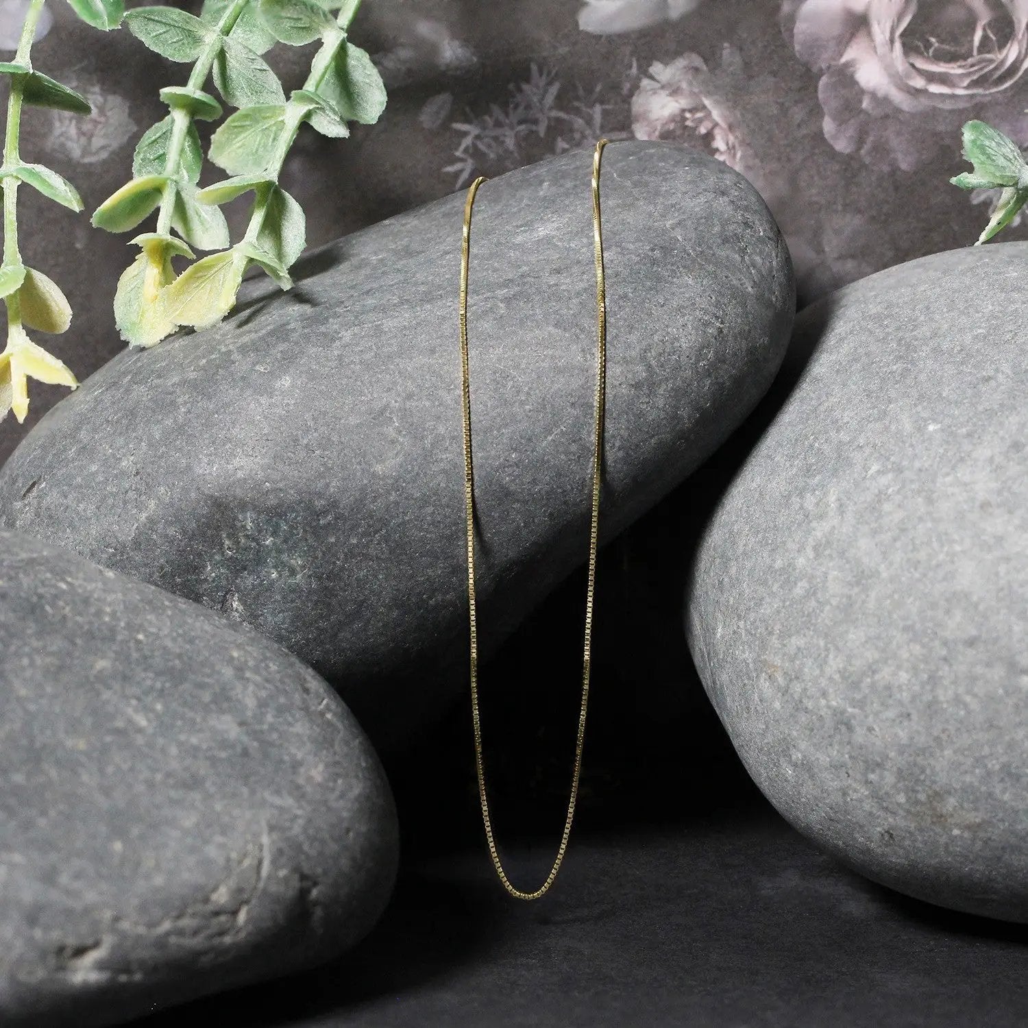 14k yellow gold box chain necklace 0.45mm by Bids.com on Tampa Home & Garden Store