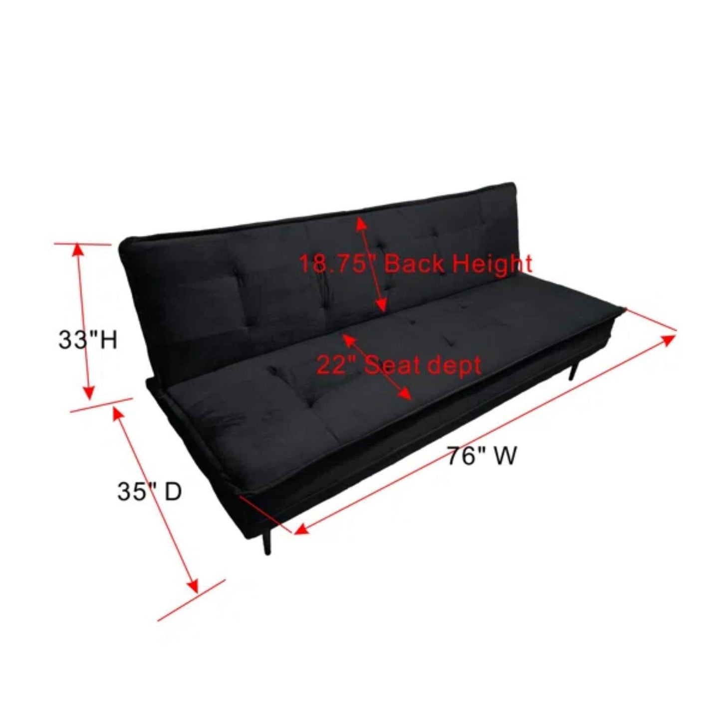 Gyuri Velvet Sofa and Black Upholstered Bed
