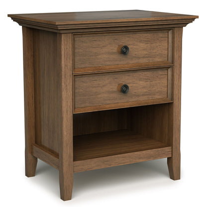 Bedside table with storage in dark brown wood by HouseOfZazla on Tampa Home & Garden Store