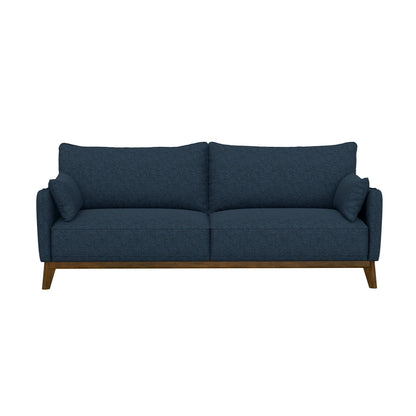 Wide Blue And Supportive Mid Century Sofa