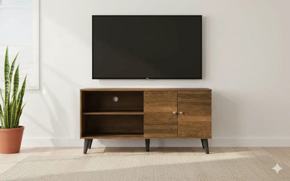Amidon TV Stand With Storage Shelves and Cabinet
