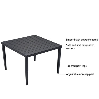 Outdoor Modern Dining Set with Cushioned Chairs