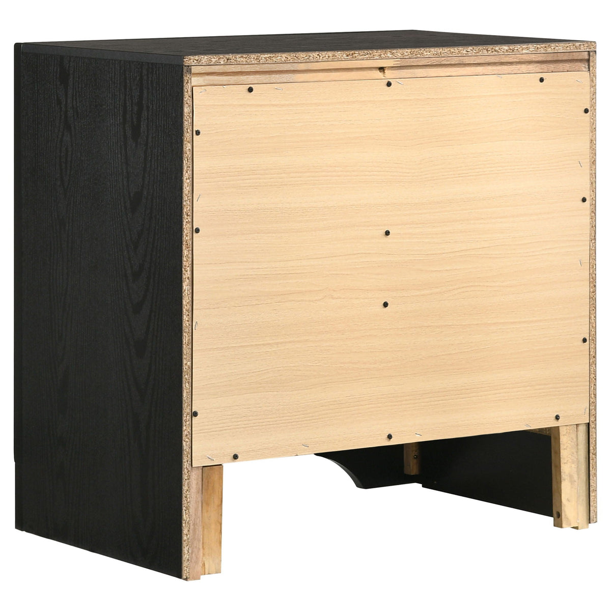 Corbin glittering 4-piece bedroom set HouseOfZazla featuring a black frame and wood fronts on Tampa Home & Garden Store