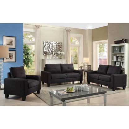 Track Arm Loveseat set in black charcoal with pocket coil comfort, 3-piece lounge HouseOfZazla on Tampa Home & Garden Store