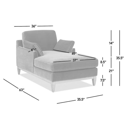 Olive green farmhouse chaise lounge by HouseOfZazla with rubberwood base on Tampa Home & Garden Store