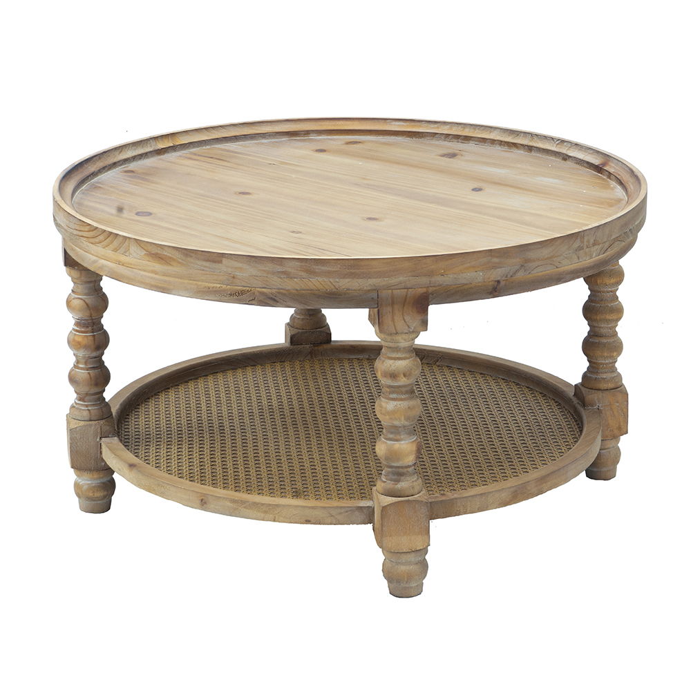 Round Two Tier Side Table and End Table Set
