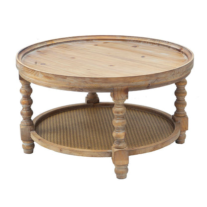 Round Two Tier Side Table and End Table Set