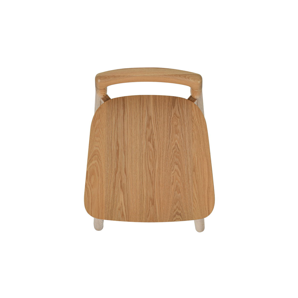 Modern Minimalist Low Back Counter Stool in natural blonde ash with ergonomic footrest on Tampa Home & Garden Store