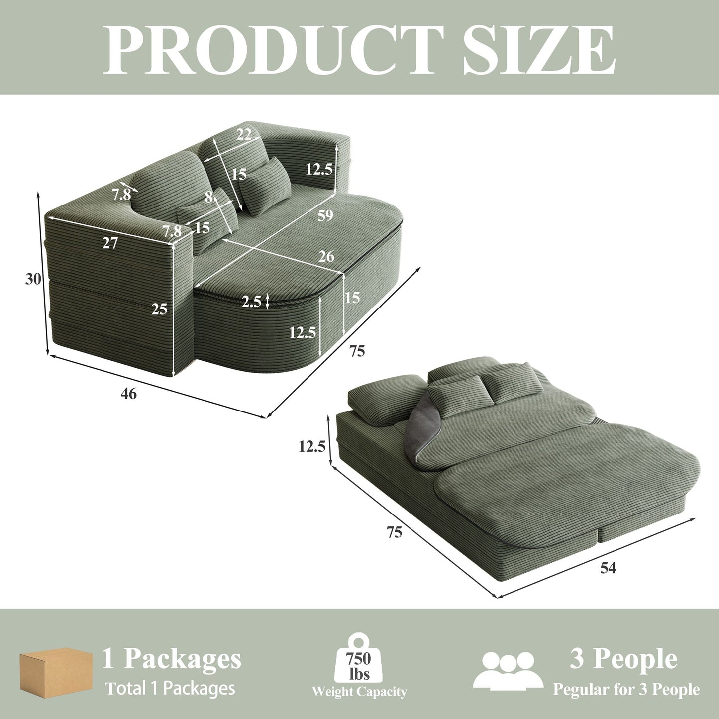 Multi Functional Foldable Sofa Bed and Blanket