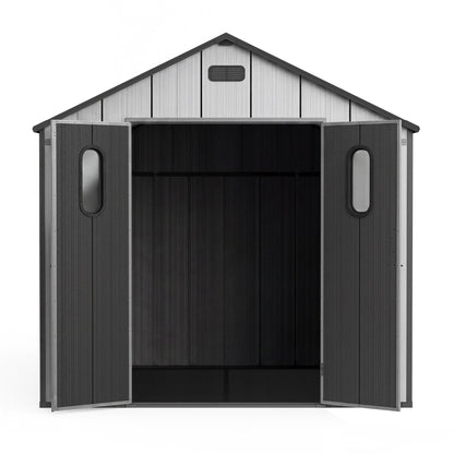 8x8 Resin Outdoor Storage Shed with a Floor