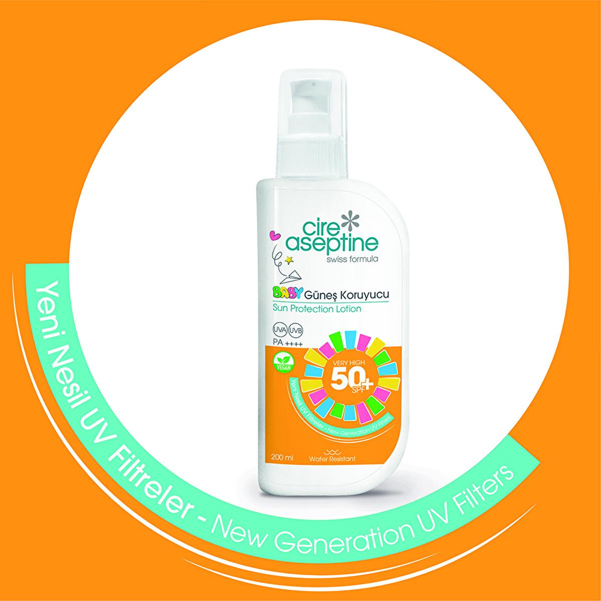 Cire Aseptine sunscreen lotion bottle SPF 50+ vegan, water resistant by Beauty Care Bag on Tampa Home & Garden Store