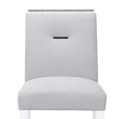 Bar stool set of 2, gray padded seats, Ariya by HouseOfZazla on Tampa Home & Garden Store