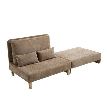Mid Century Modern Foldable Sofa Bed, 3 Pillows