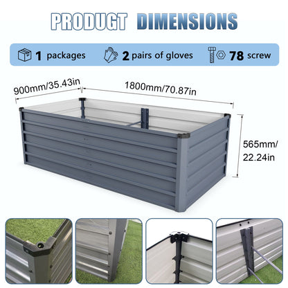 Sturdy Outdoor Garden Bed and Coated Steel Frame
