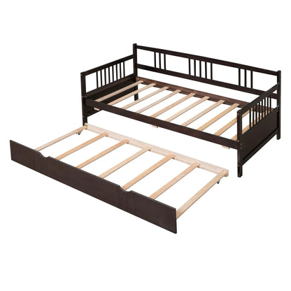 Multifunctional Modern Daybed frame in dark espresso with slatted bed support on Tampa Home & Garden Store