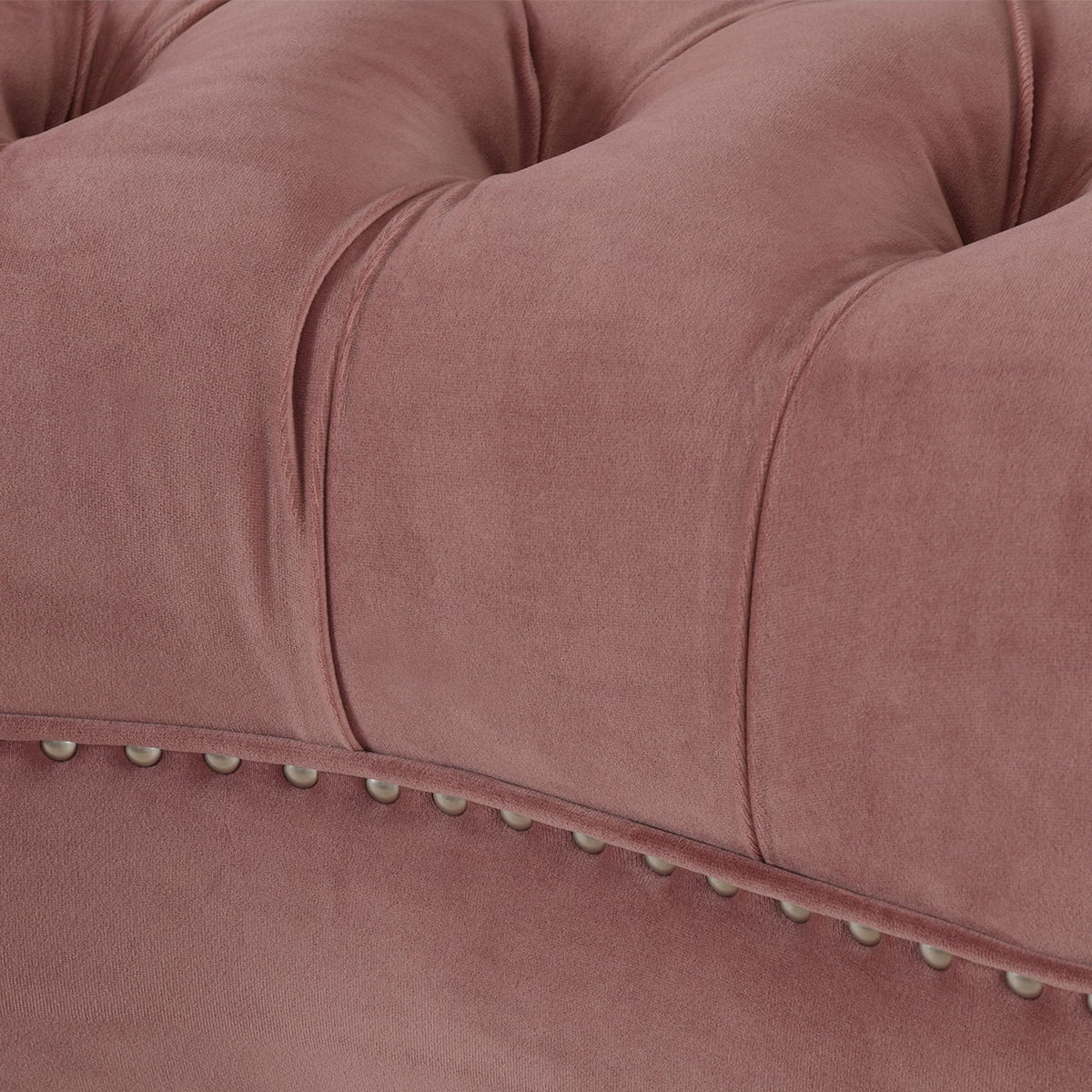 Victorian tufted upholstered accent chair in pink velvet with nailhead trim HouseOfZazla on Tampa Home & Garden Store