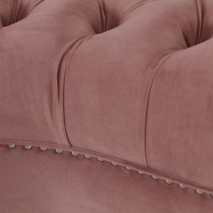 Victorian tufted upholstered accent chair in pink velvet with nailhead trim HouseOfZazla on Tampa Home & Garden Store
